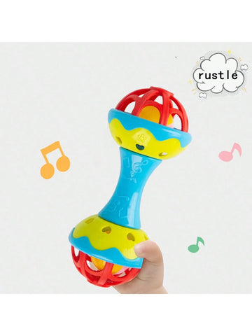 1pc random color Toddler Double-headed Hand Rattles Soothing Hand Grip Rattles Toys Baby Rattle Baby Nibbling Toys Baby Toys 0 -