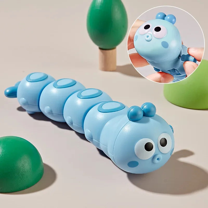 Cartoon Clockwork Caterpillar Crawling Toys Parent Child Interactive Cute Animal Baby Wind Up Toy for Kids Funny Gift