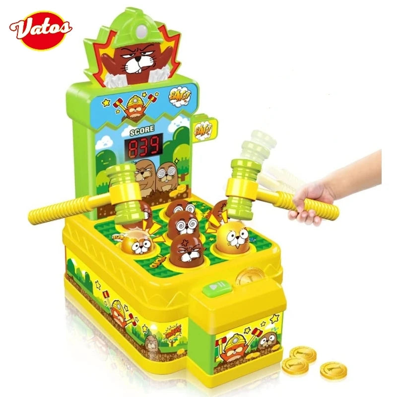 Baby Whack a Mole Game Toy with Hammer Toddler Toys Mini Electronic Arcade Game with 2 Hammers Pounding Toys for Kids 3 4 5 6