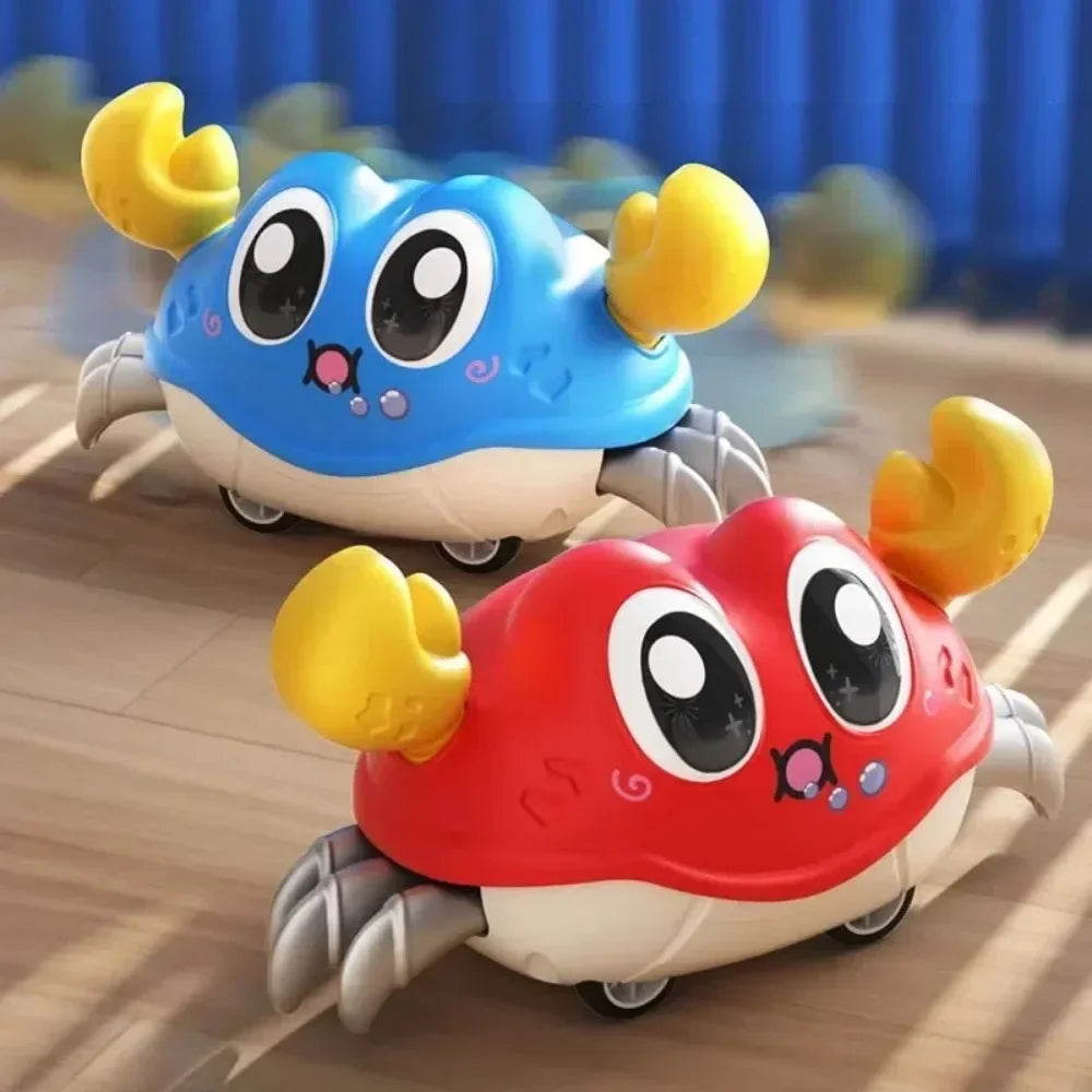 Children's Fun Double Loop Running Cartoon Crab Parent Child Interaction Inertia Crawling Toy Gifts for Boys and Girls