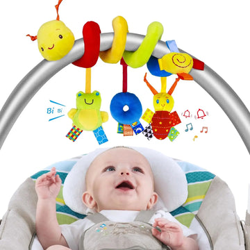 Car Seat Toys Infant Baby Spiral Activity Hanging Rattle Toys Plush Hanging Stroller Sensory Toys For Newborn Gift