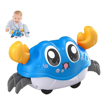 Children's Fun Double Loop Running Cartoon Crab Parent Child Interaction Inertia Crawling Toy Gifts for Boys and Girls